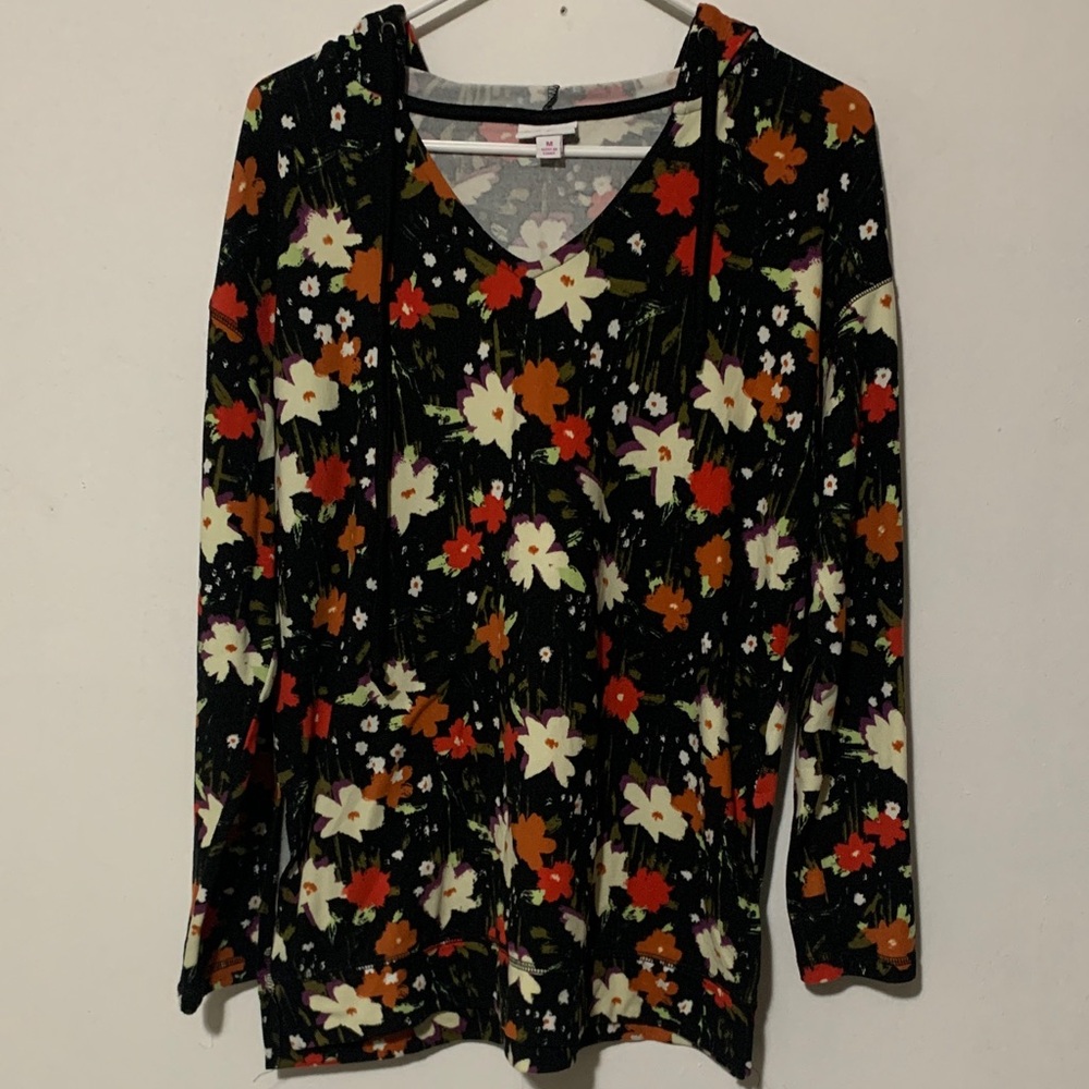 LuLaRoe Floral Hoodie Tunic